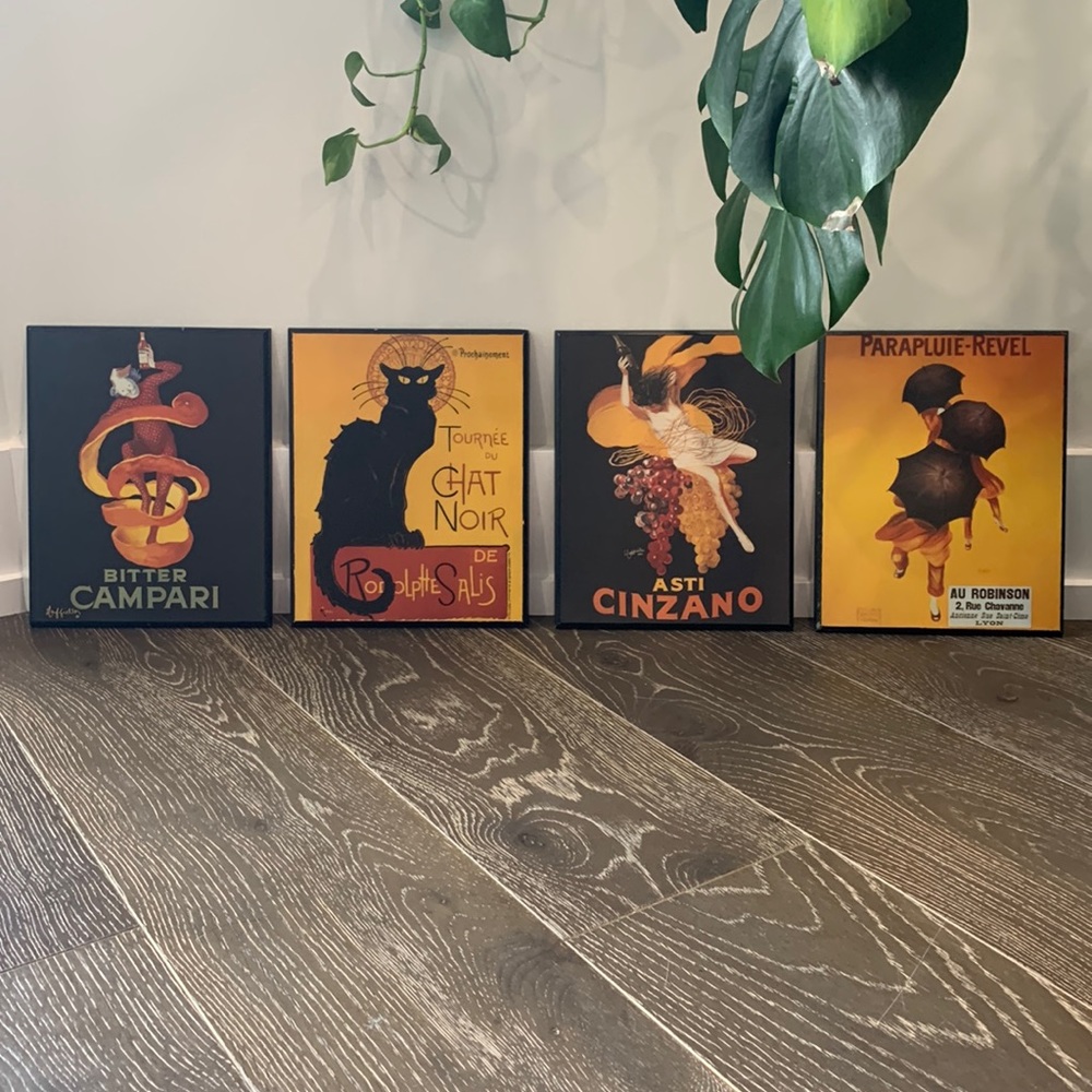 Set of 4 Vintage Plaques (wall art)